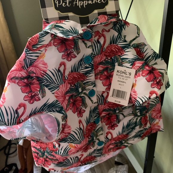 BRAND NEW DOG FLORAL HAWAIIAN SHIRT - Picture 8 of 9
